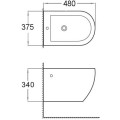 Sestava WC mísa Mexen LENA RIMLESS + bidet bílá