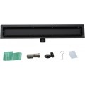Odtokový žlab nízký MEXEN FLAT BLACK 70 cm - vzor G01