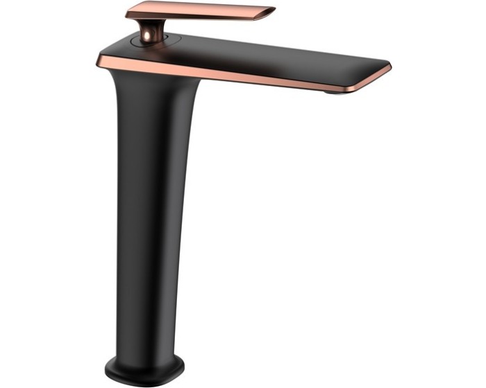 Umyvadlová baterie vysoká MEXEN PURUS černá/rose gold
