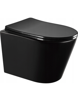 Závěsný WC set MEXEN RICO 35 cm s prkénkem v2 černý