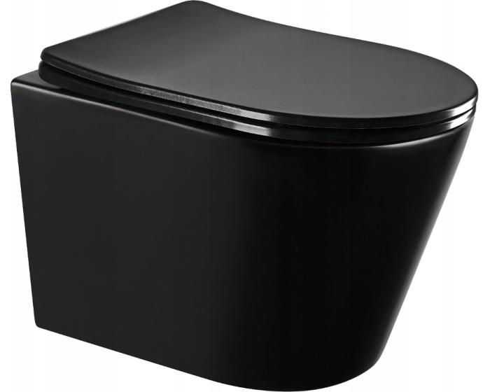 Závěsný WC set MEXEN RICO 35 cm s prkénkem v2 černý