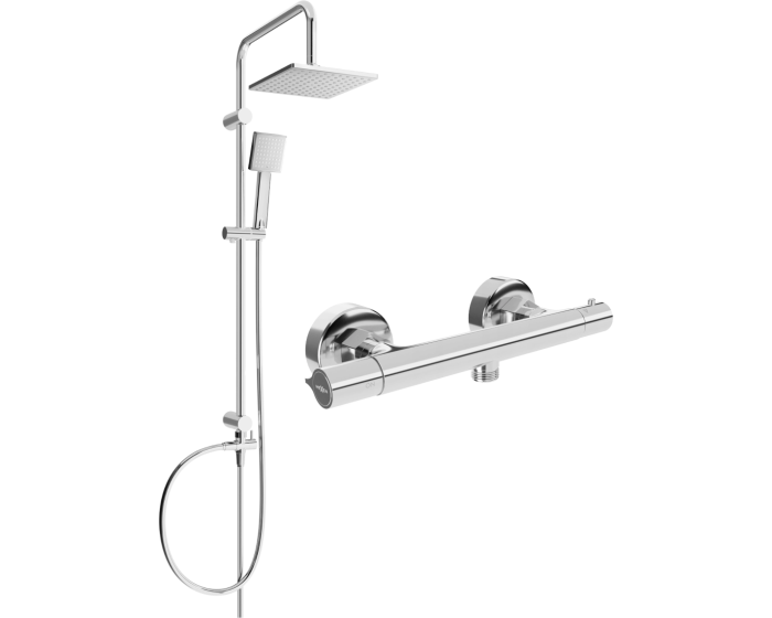 Sprchový set MEXEN Tord - termostatická sprchová baterie Slim chrom