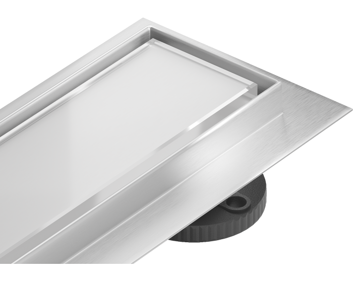 Odtokový žlab MEXEN FLAT 50 cm - bílé sklo