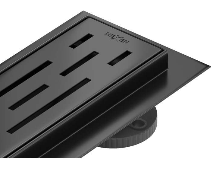 Odtokový žlab nízký MEXEN FLAT BLACK 80 cm - vzor G01