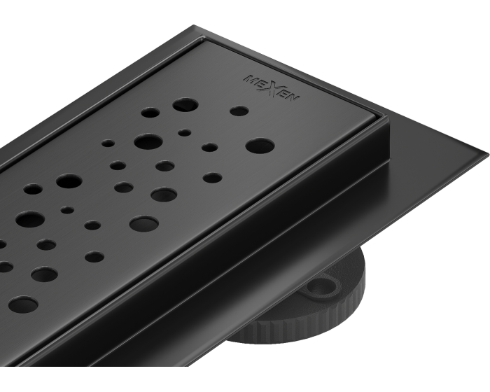 Odtokový žlab nízký MEXEN FLAT BLACK 60 cm - vzor G12