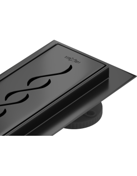 Odtokový žlab nízký MEXEN FLAT BLACK 50 cm - vzor G18