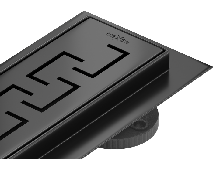 Odtokový žlab nízký MEXEN FLAT BLACK 80 cm - vzor G15