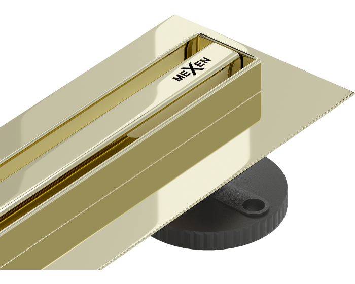 Odtokový žlab Mexen Flat 360 SLIM + sifon Gold 80 cm