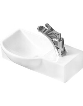 Koupelnové umyvadlo levé MEXEN HUGO 40 x 22 cm bílé