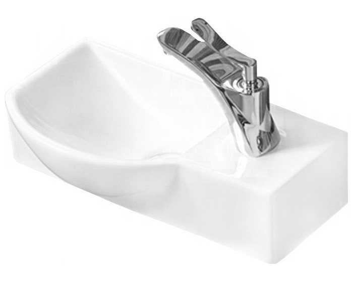 Koupelnové umyvadlo levé MEXEN HUGO 40 x 22 cm bílé