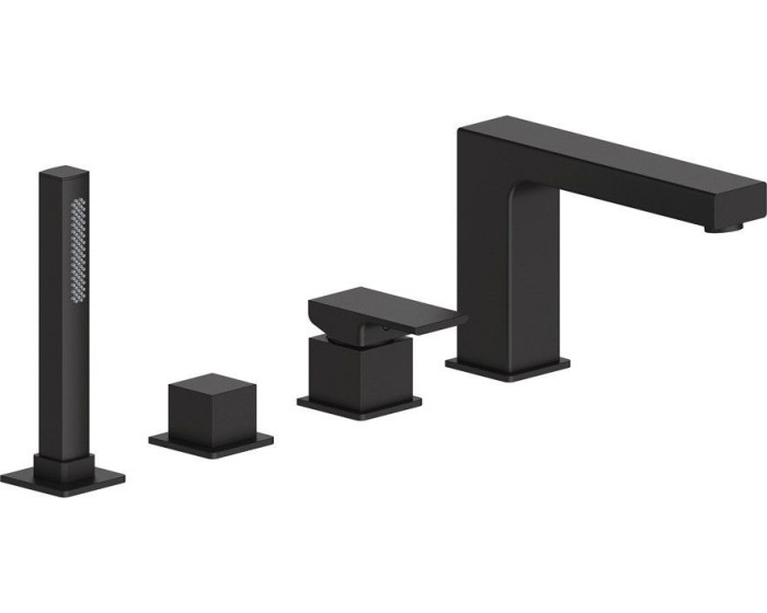 Vanová baterie 4- otvorová Mexen CUBE černá