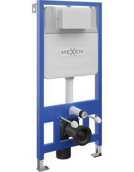 Podomítkový WC rám MEXEN FENIX SLIM 8 cm modrý