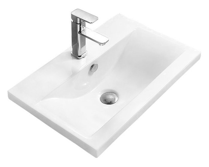 Keramické umyvadlo zápustné MEXEN EMMA U61x39 cm bílé