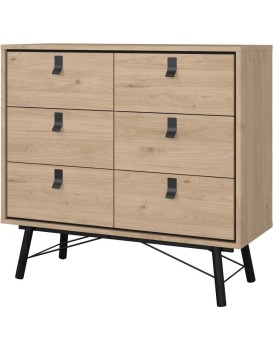 Komoda Rainy 102 cm se zásuvkami hickory Jacson