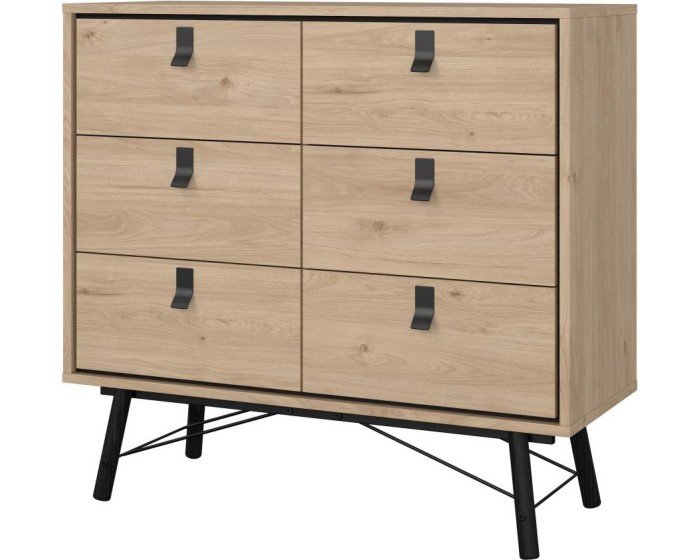 Komoda Rainy 102 cm se zásuvkami hickory Jacson