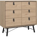 Komoda Rainy 102 cm se zásuvkami hickory Jacson