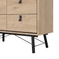Komoda Rainy 102 cm se zásuvkami hickory Jacson