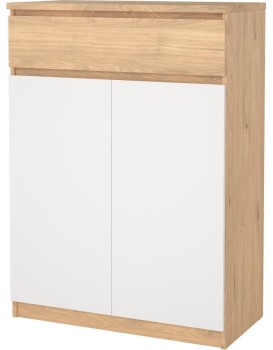 Botník Simplicitous 80 cm hickory Jackson/bílý