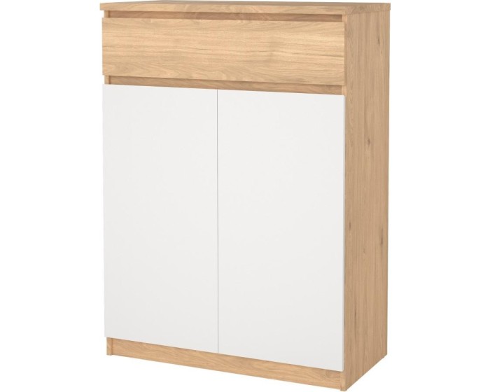 Botník Simplicitous 80 cm hickory Jackson/bílý