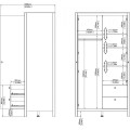 Šatní skříň Realty 102 cm se zrcadlem bílá