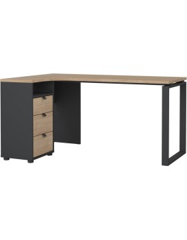 Rohový psací stůl Sigaly 600/03 150 cm šedý/hickory Jackson