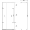 Šatní skříň Sida 77 cm s pusuvnými dveřmi bílá