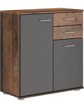 Komoda Maleta 2 71 cm Old Style dub matera/šedá