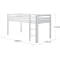 Vyvýšená postel ACTIMA 90x200 cm bílá