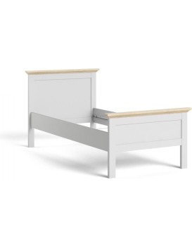 Postel Provine 90x200 bílá/dub