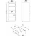 Komoda Simplicitous 233 40 cm černý mat