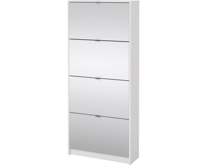Botník Flapie 010 70 cm se zrcadlem bílý