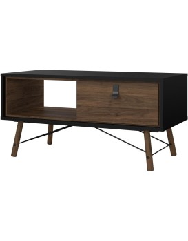 Konferenční stolek Rainy 102 cm černý/ořech tmavý