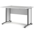 Psací stůl Office 80400/70 120 cm bílý/stříbrný