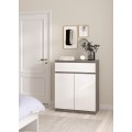 Komoda Simplicitous 234 80 cm beton/bílá lesk