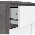 Komoda Simplicitous 234 80 cm beton/bílá lesk