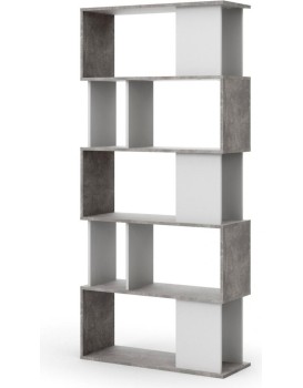 Regál Pentala bílý/beton