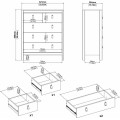 Komoda THREE REE 82 cm bílá