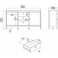 KOMODA TWO REE 151 cm černá