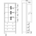 Vitrína Realty 78 cm černá