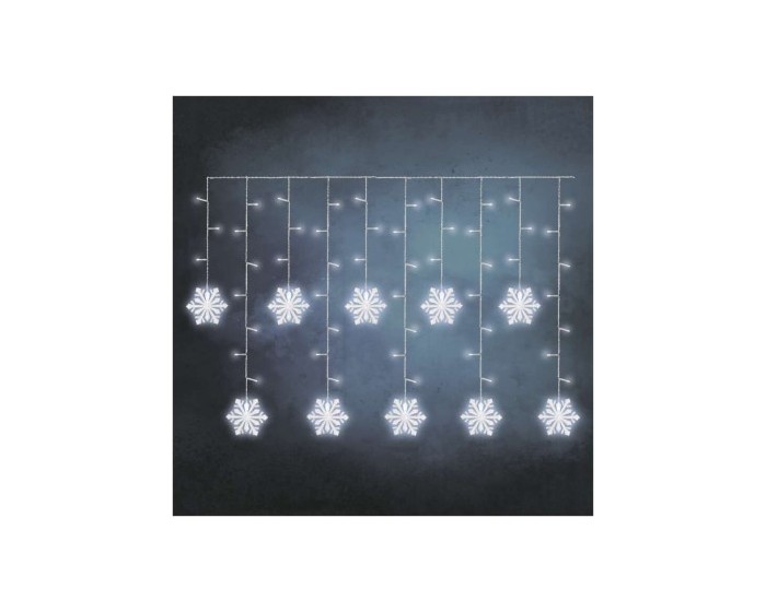 LED vánoční závěs Heter 135 x 50 cm studená bílá
