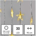 LED vánoční závěs Starky s časovačem 120 x 90 cm teplá bílá