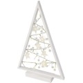 Svítící LED stromeček s ozdobami a časovačem Ornam 40 cm teplá bílá