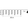 LED vánoční girlanda Icicles 3,6 m studená bílá