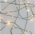 Vánoční LED řetěz Nanos zelený s časovačem 15 m teplá bílá