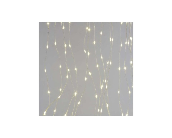 LED vánoční řetěz - záclona Dropi s programy 1,7 m x 2 m teplá bílá