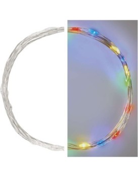 Vánoční LED řetěz Nanos vnitřní s časovačem 1,9 m vícebarevný