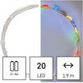 Vánoční LED řetěz Nanos vnitřní s časovačem 1,9 m vícebarevný