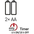 Vánoční LED řetěz Nanos vnitřní s časovačem 1,9 m vícebarevný