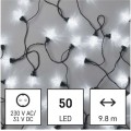 LED vánoční řetěz Cone s programy 9,8 m studená bílá