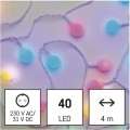 Světelný LED řetěz Cherry s časovačem 4 m barevné